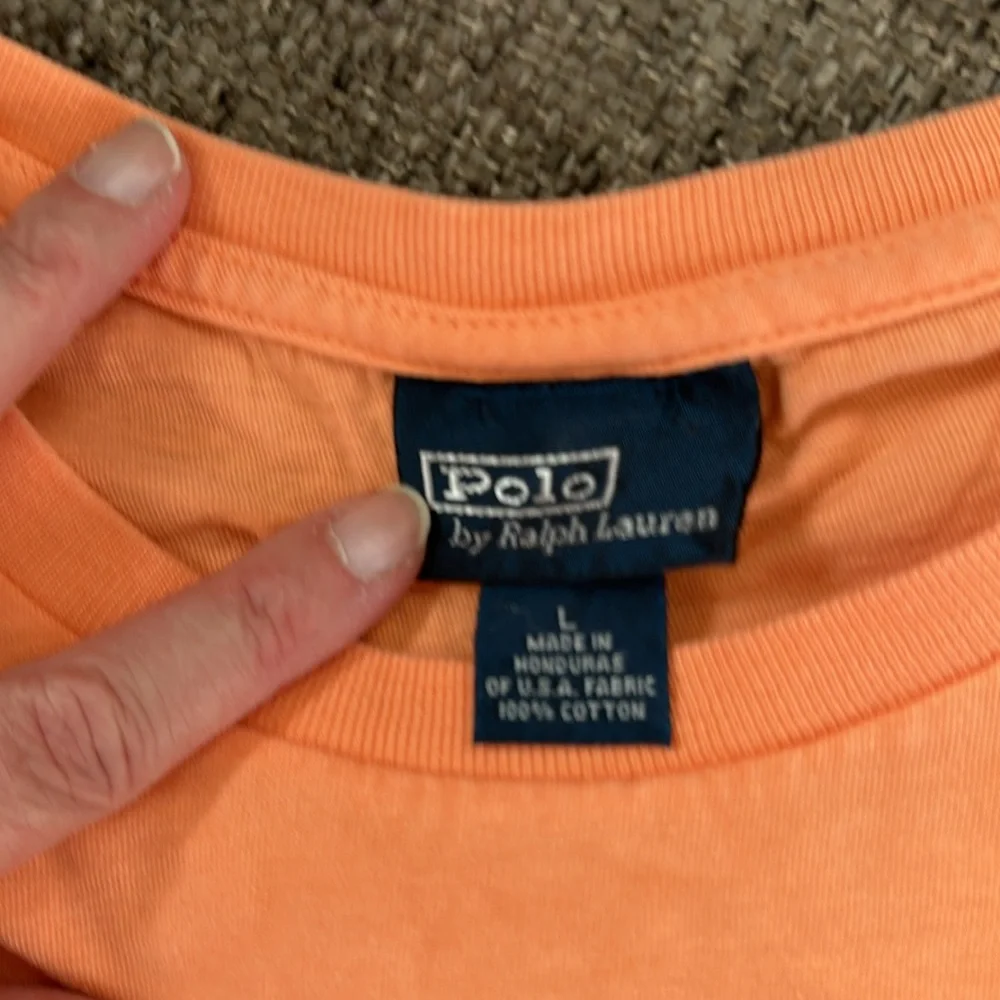 Polo Ralph Lauren Men’s Light Orange 100% Cotton Short Sleeve T-Shirt Large